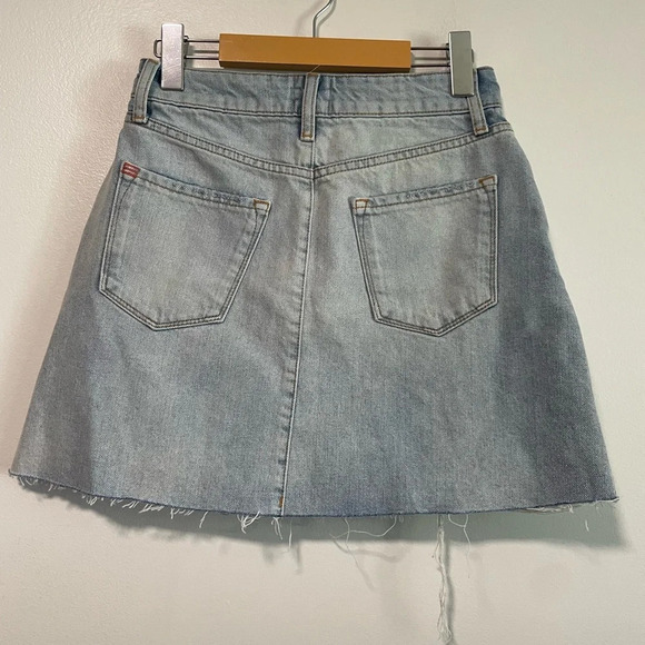 Distressed Button-Up Denim Skirt - Small - Picture 6 of 8